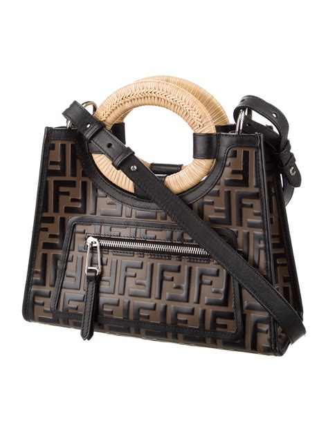 fendi small zucca bag|fendi zucca shopper.